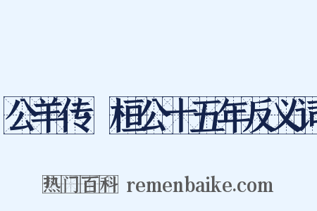 公羊传·桓公十五年反义词是什么意思的图片